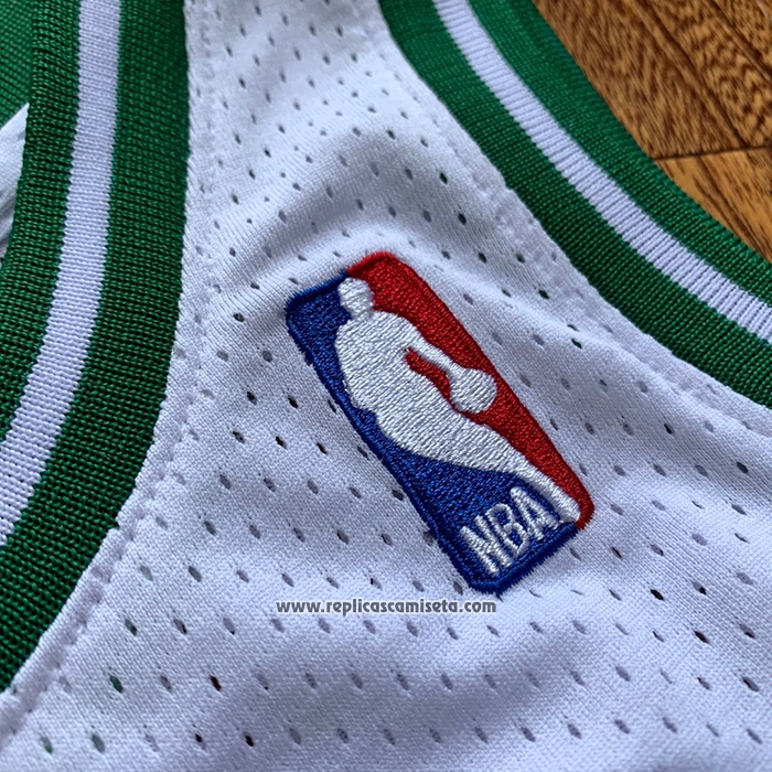 Camiseta Boston Celtics Kevin Garnett #5 Hardwood Classics Throwback 2007-08 Blanco